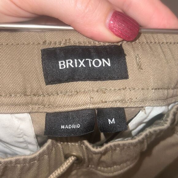 ✨Brixton Reserve Standard Fit Drawstring Men's Sz Medium Khaki Pants✨ - Picture 7 of 8